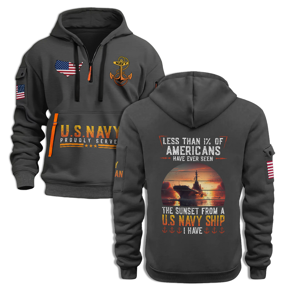 Less Than 1% Sunset Quarter Zip Hoodie