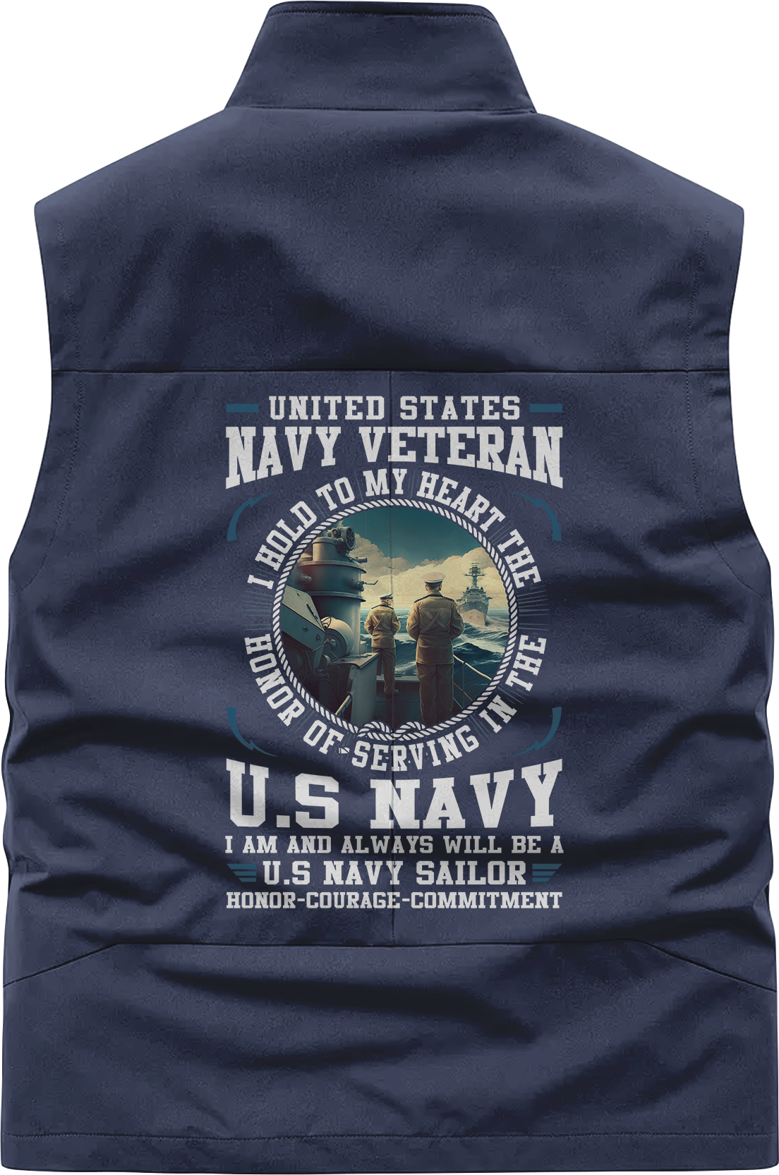 Personalizable Honor Courage Commitment Pocket Vest