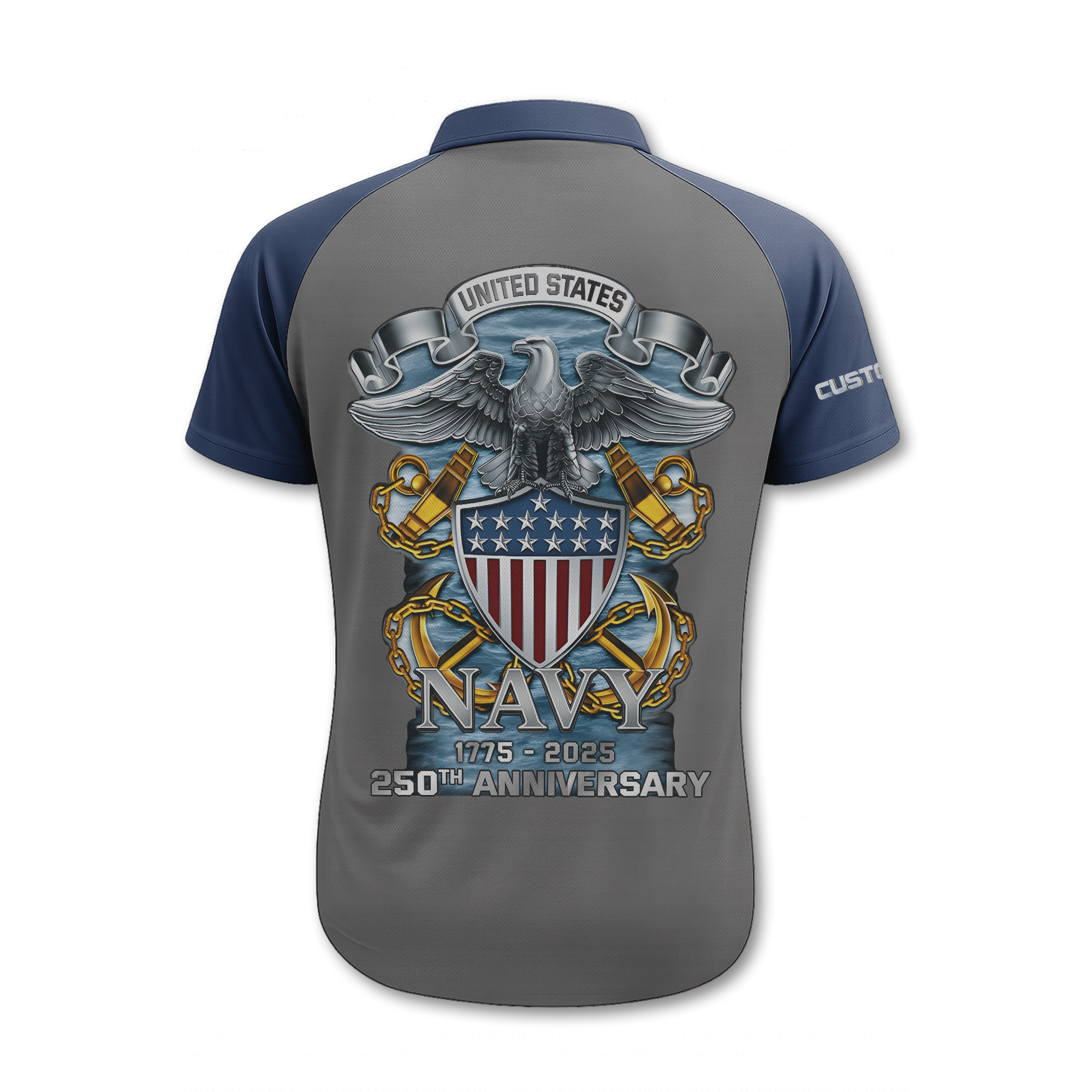 Navy 250th Anniversary Polo Shirt