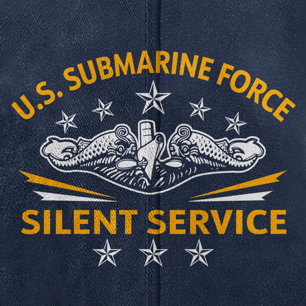 Navy Submarine Silent Service Washed Cap