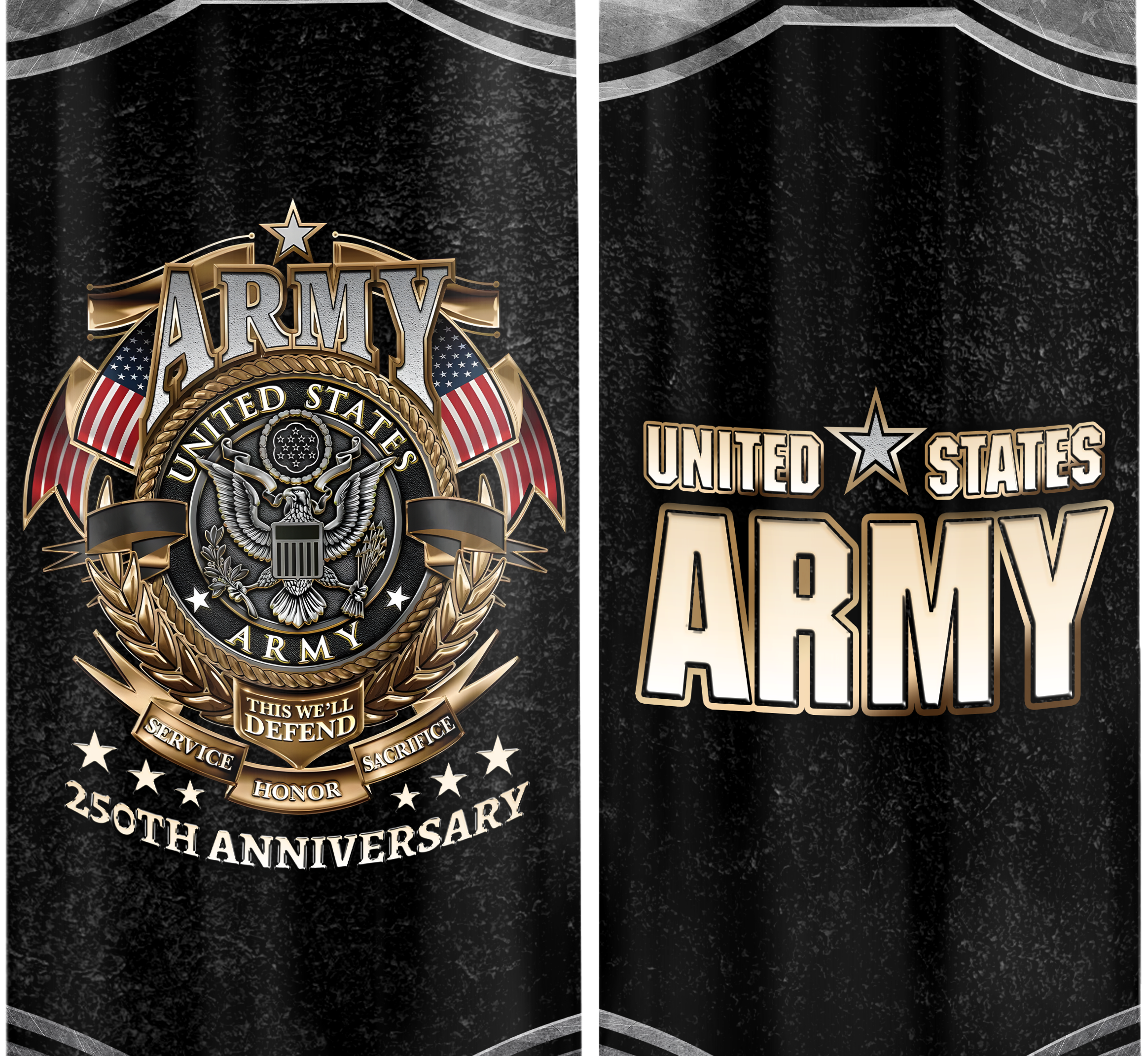 Army 250th Anniversary Bullet Tumbler