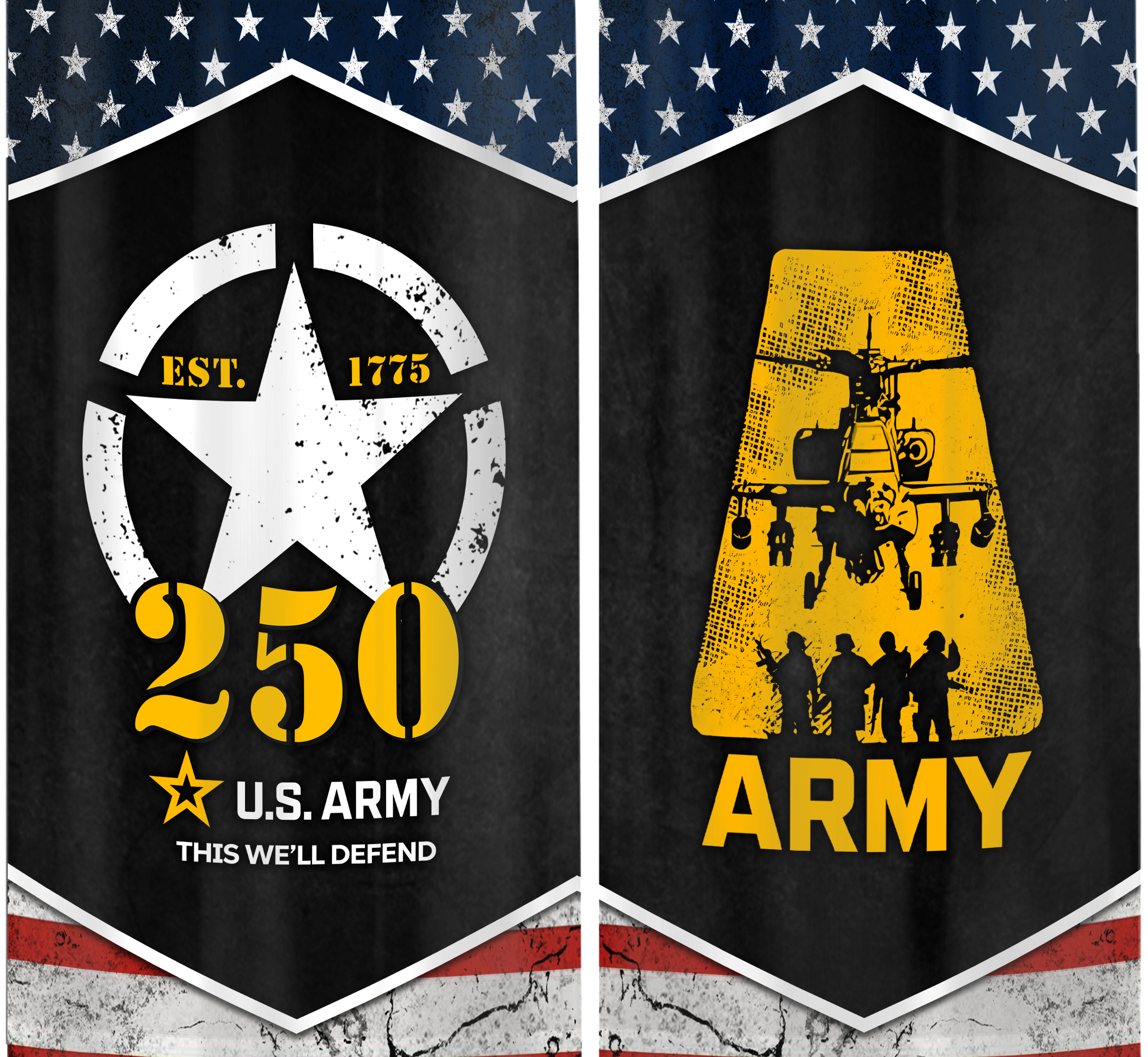 Army 250th Anniversary Bullet Tumbler