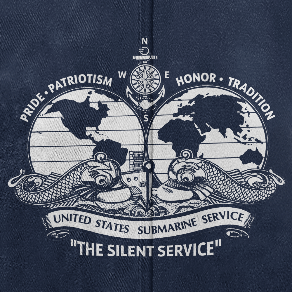 Navy Submarine The Silent Service Washed Cap