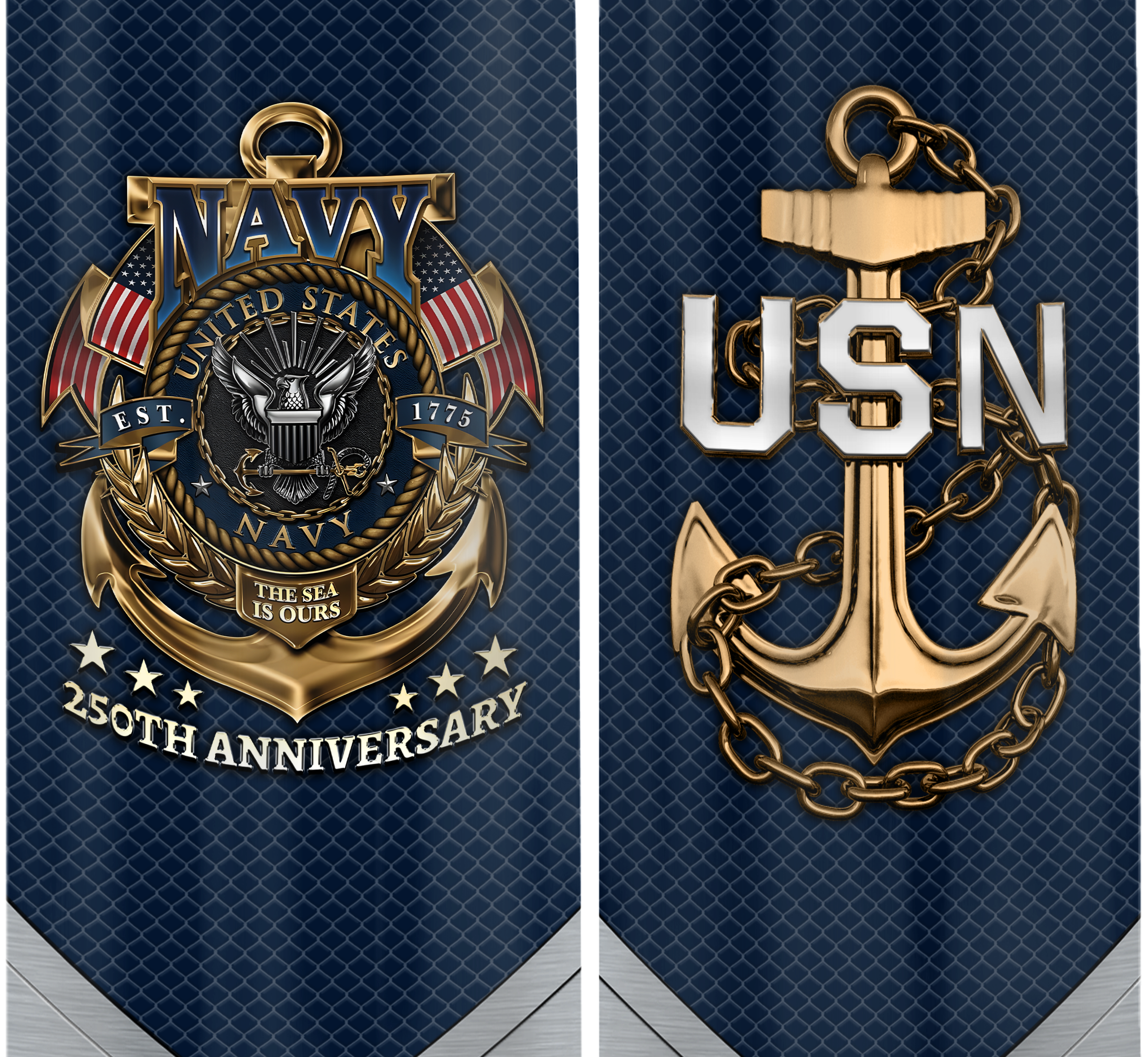 Navy 250th Anniversary Bullet Tumbler