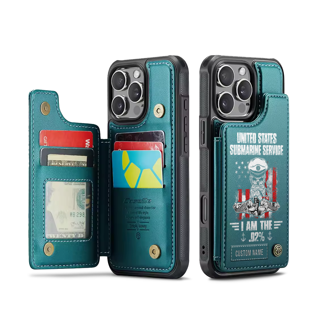 Personalizable Navy Submarine I'm The .02% Wallet Phone Case