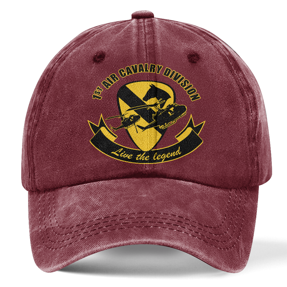 Personalizable Army 1st Cavalry Division Washed Cap
