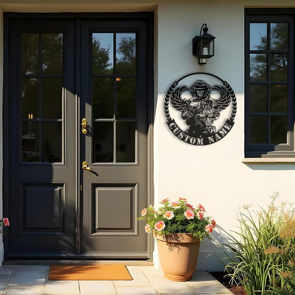 Personalized Airborne Metal Sign Wall Art