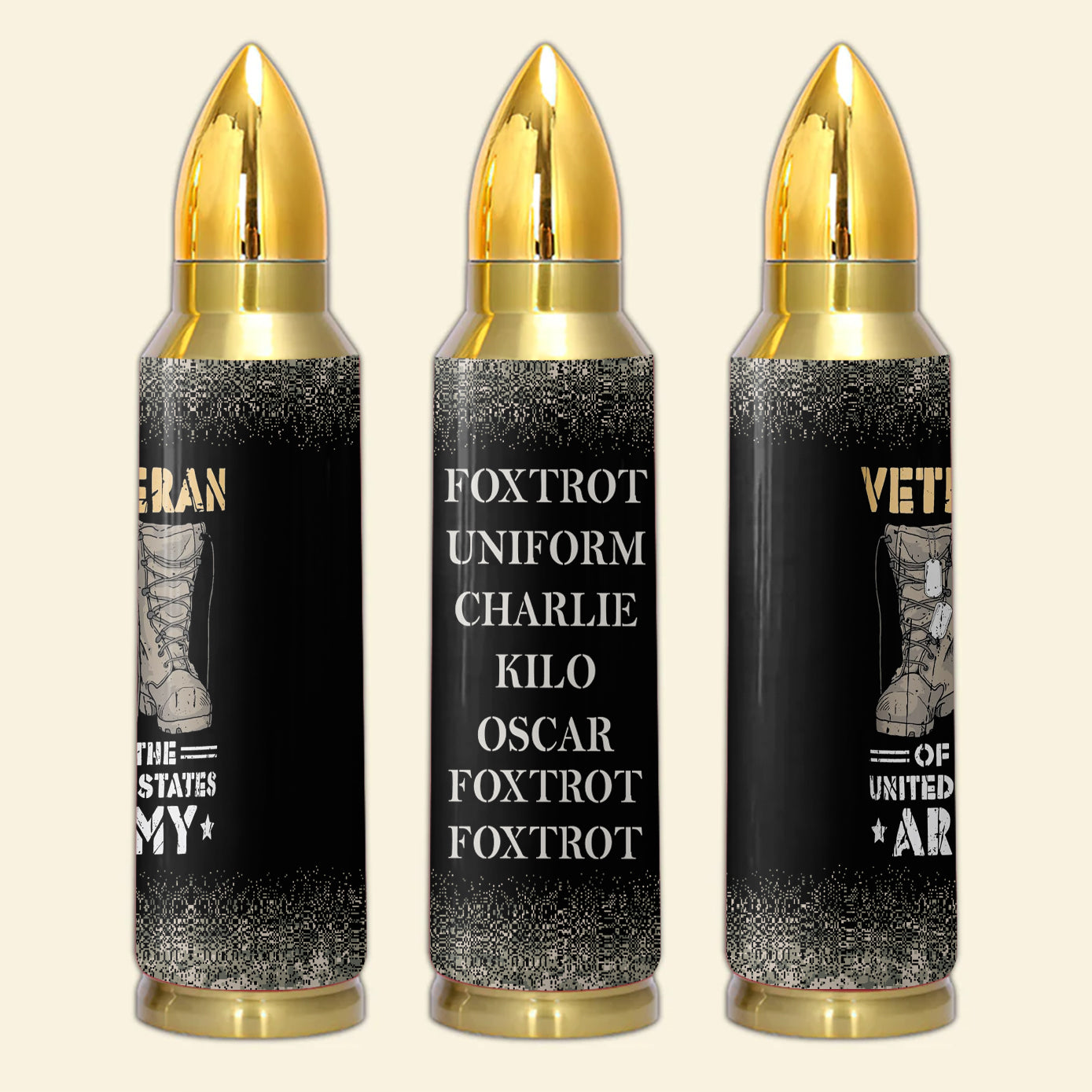 Army Veteran Foxtrot Bullet Tumbler