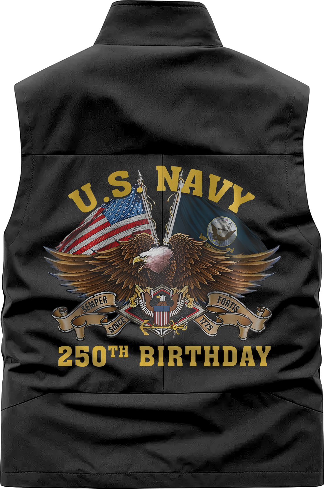 Navy 250th Anniversary Pocket Vest