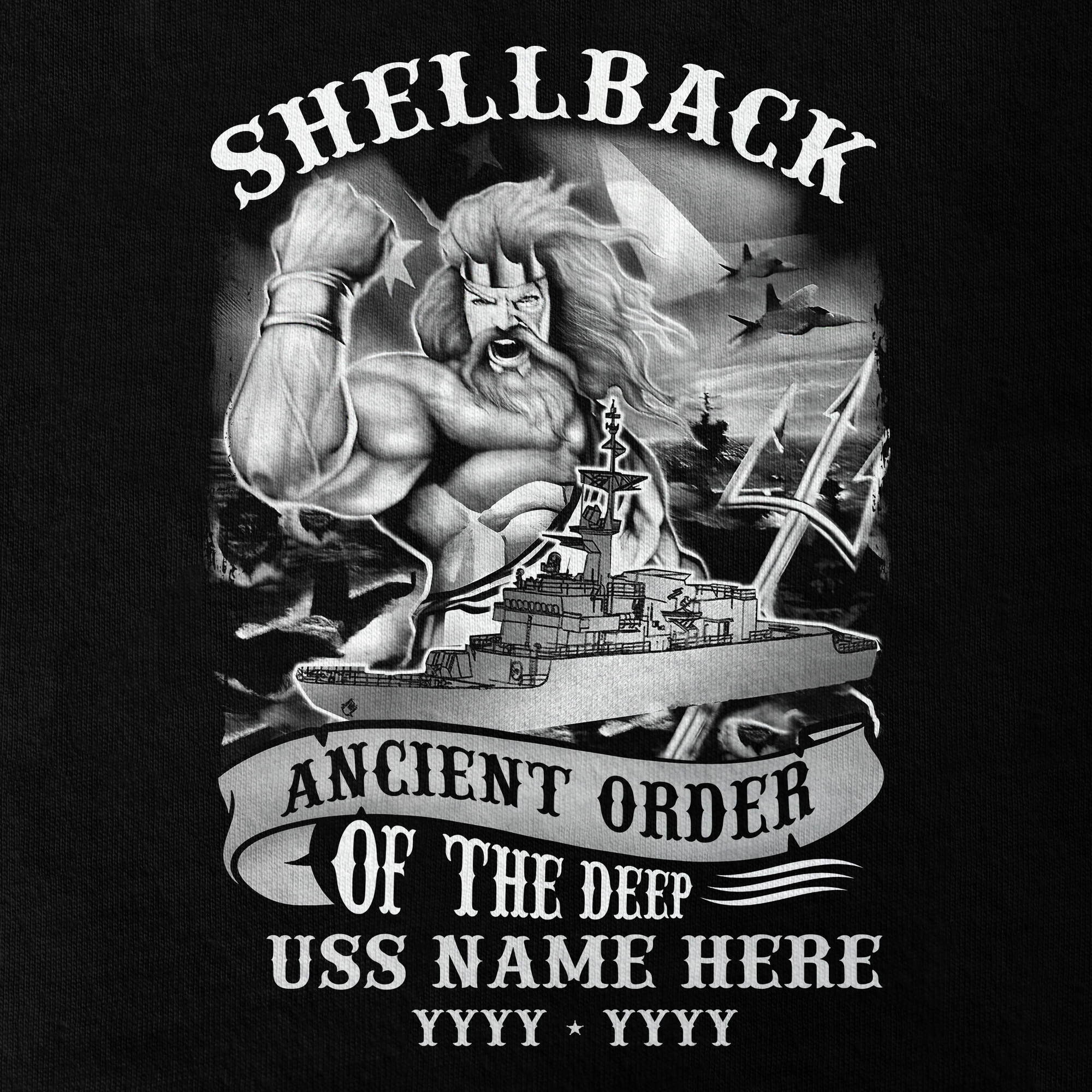 Personalized Shellback Ancient Order Of The Deep Double Sided Classic T-shirt