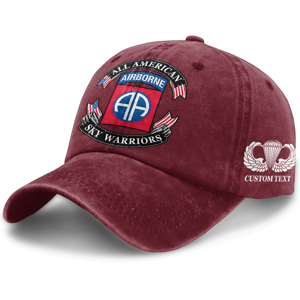 82nd Airborne Sky Warriors Washed Cap