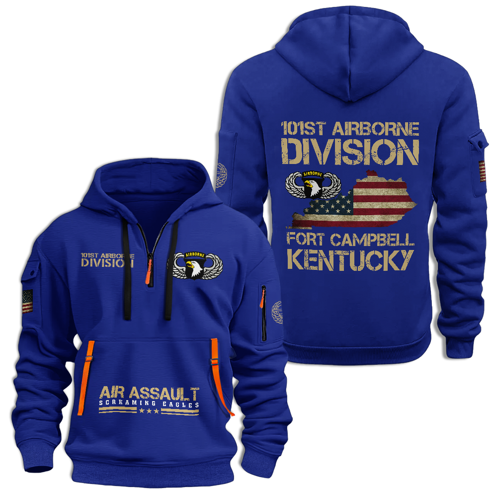 101st Airborne Division Air Assault Quarter Zip Hoodie