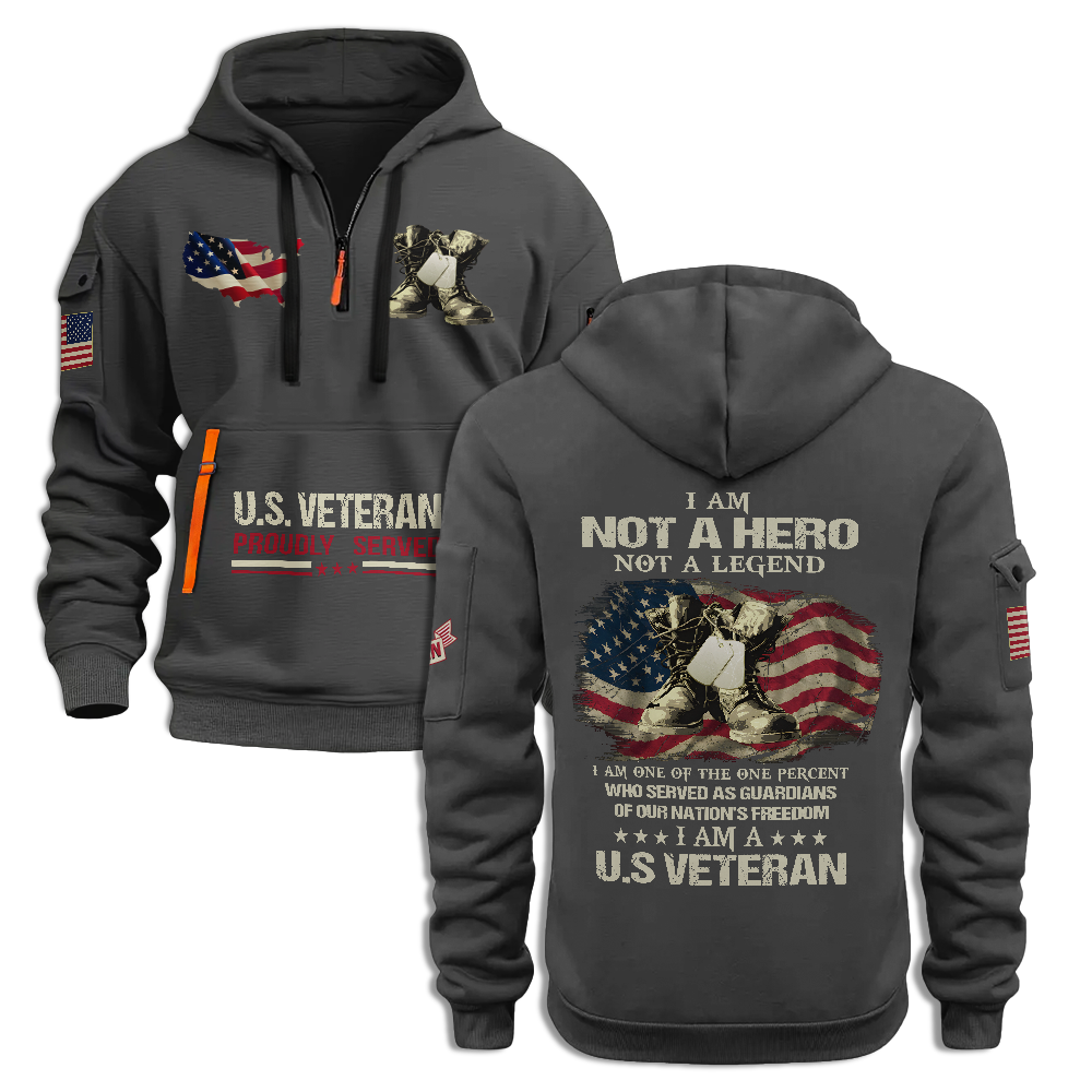 I'm A Veteran Quarter Zip Hoodie