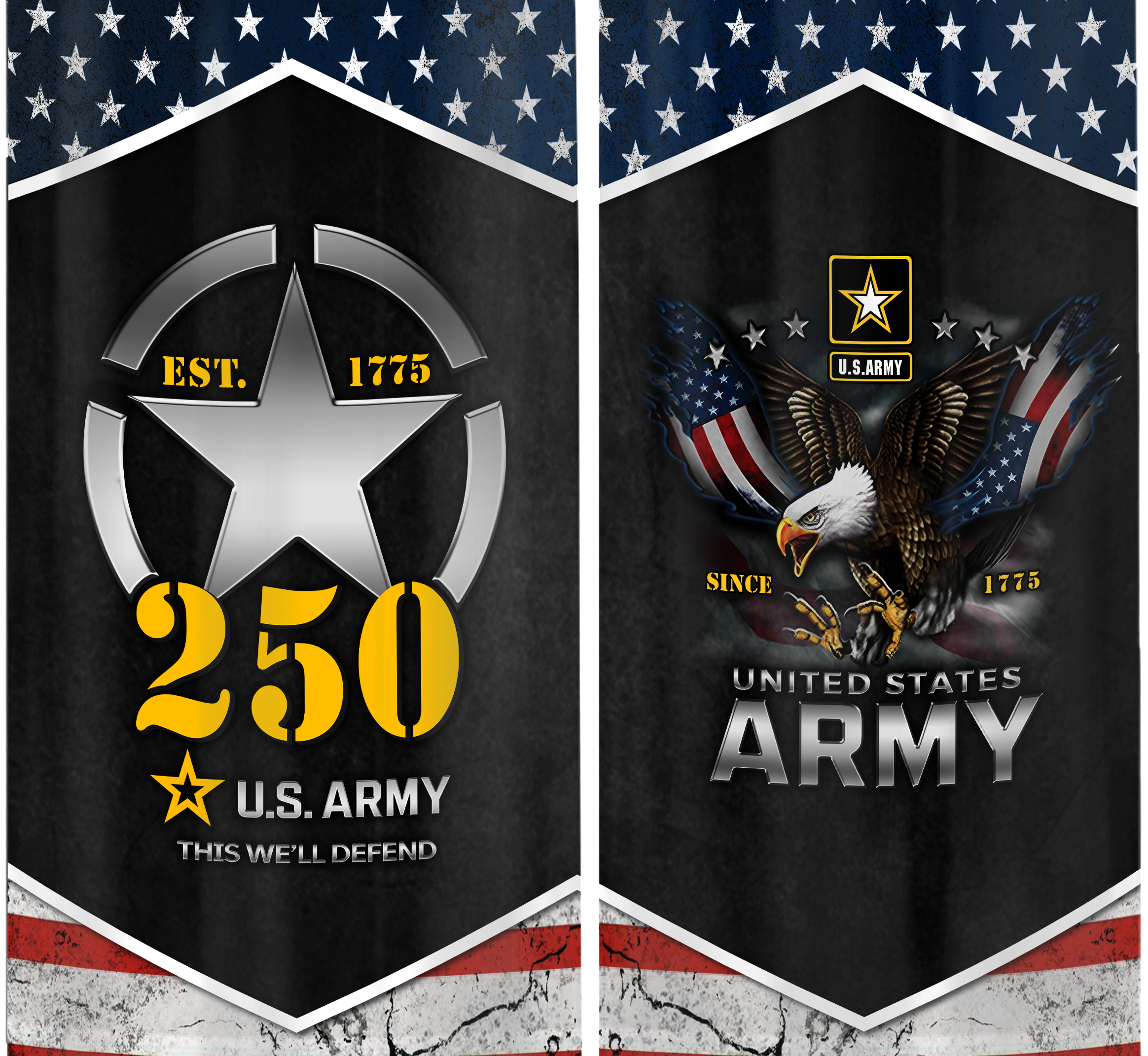 Army 250th Anniversary Bullet Tumbler