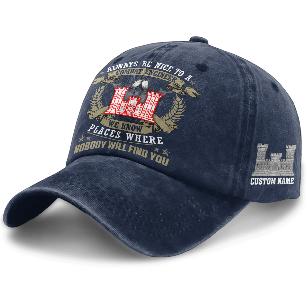 Personalizable Combat Engineer Washed Cap
