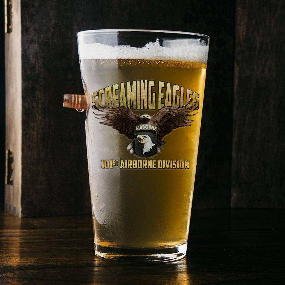 Army Screaming Eagles Bullet Pint Glass