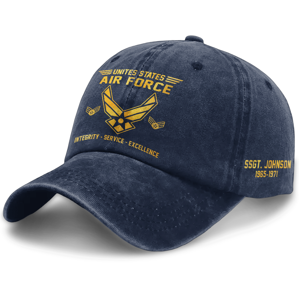 Personalizable Air Force Washed Cap