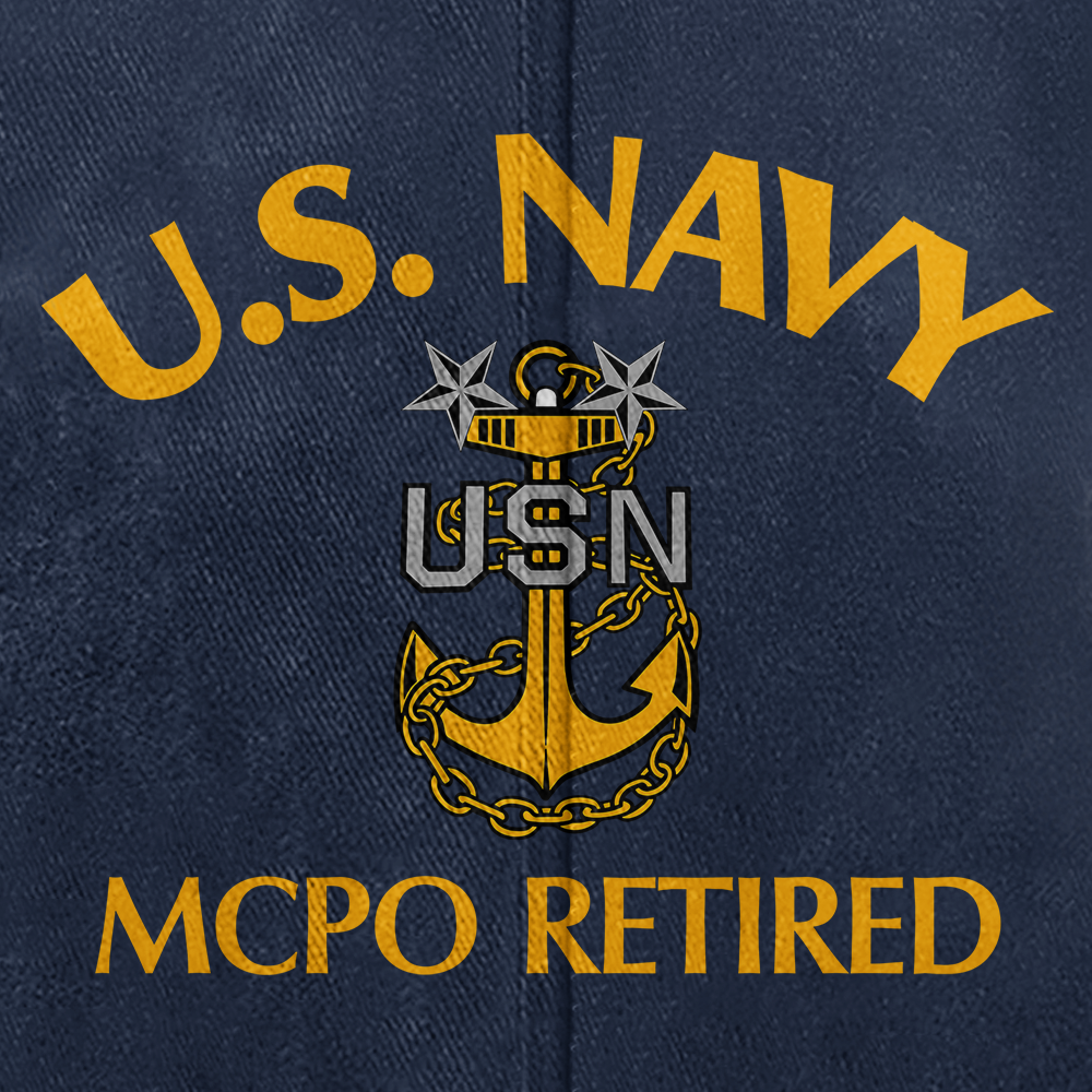 Personalizable Navy MCPO Retired Washed Cap