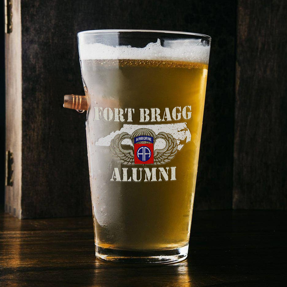 Airborne Fort Bragg Bullet Pint Glass
