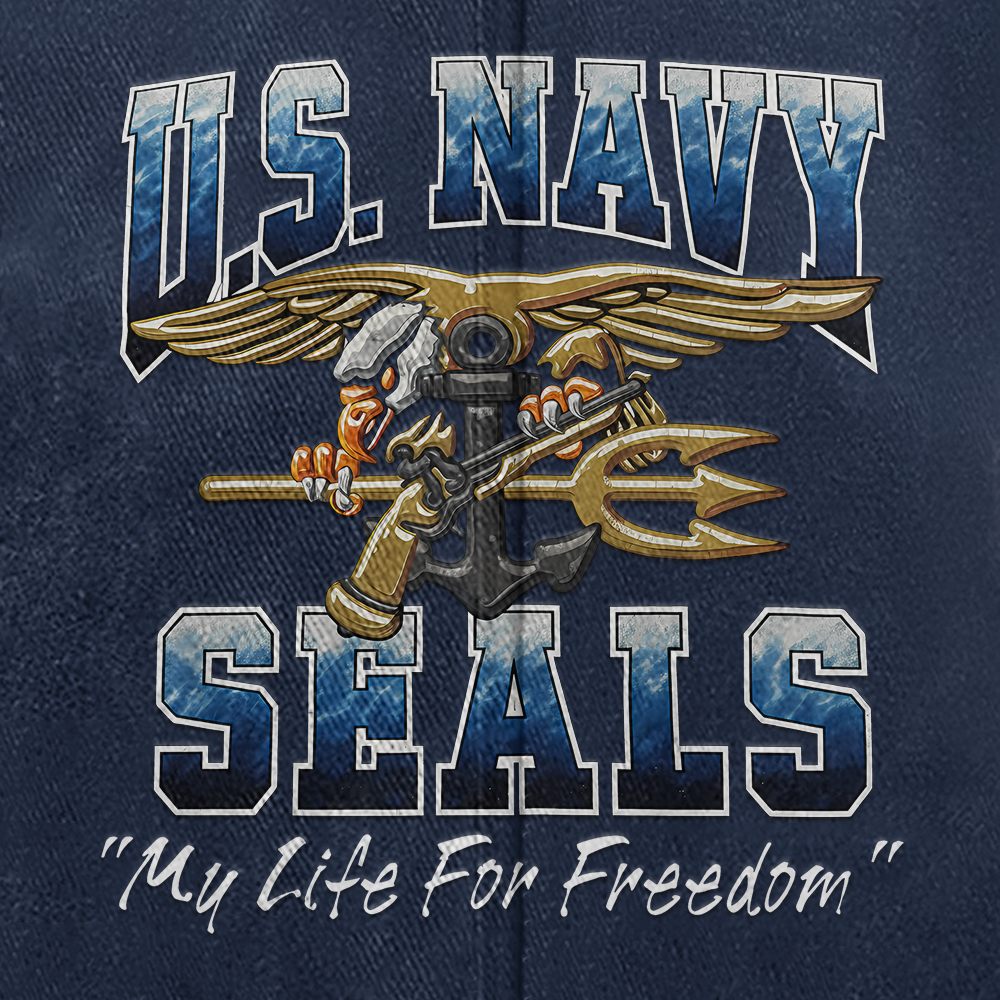 Personalizable Navy Seals Washed Cap