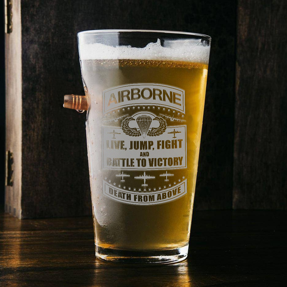 Airborne Death From Above Bullet Pint Glass