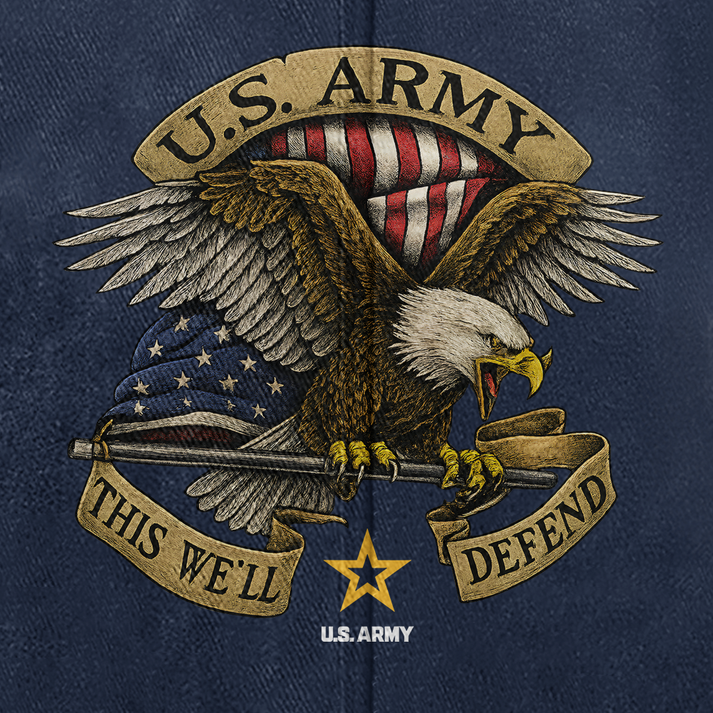 Personalizable This We'll Defend Washed Cap