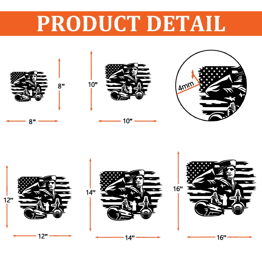 Navy Submarine Metal Sign Wall Art