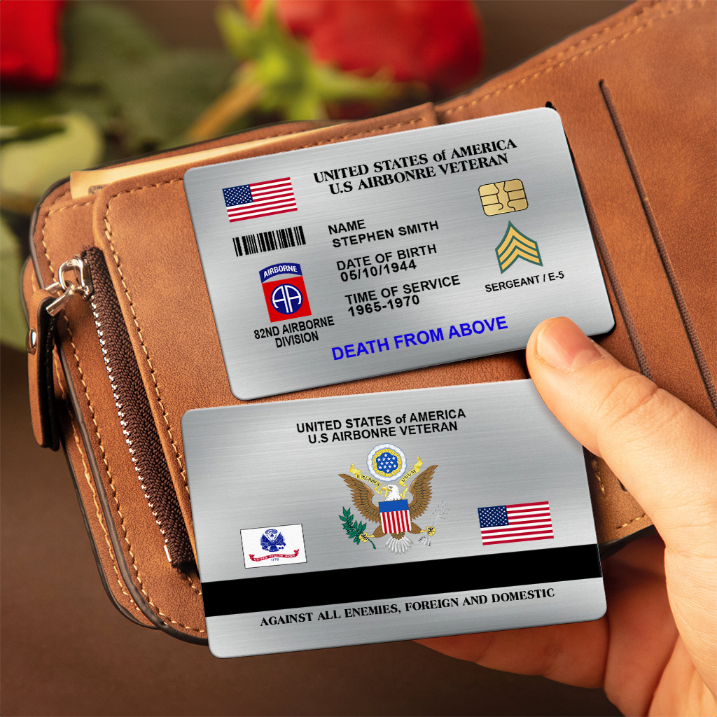 Personalizable Airborne Wallet Card