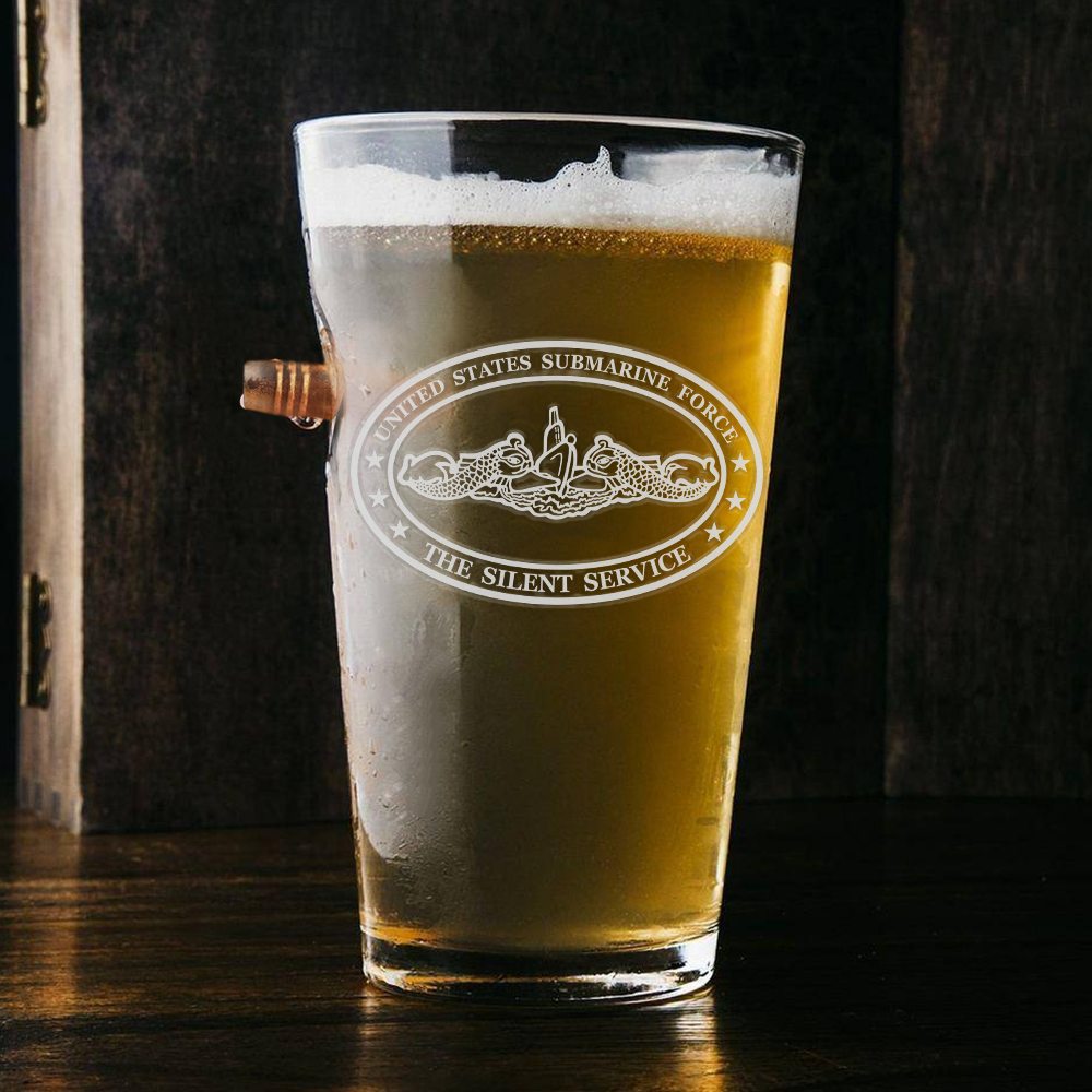 Submarine Silent Service Bullet Pint Glass