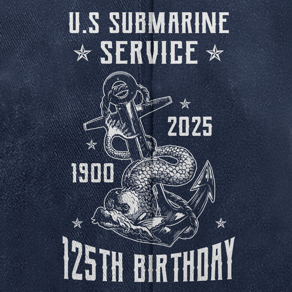 Navy Submarine 125th Birthday Washed Cap