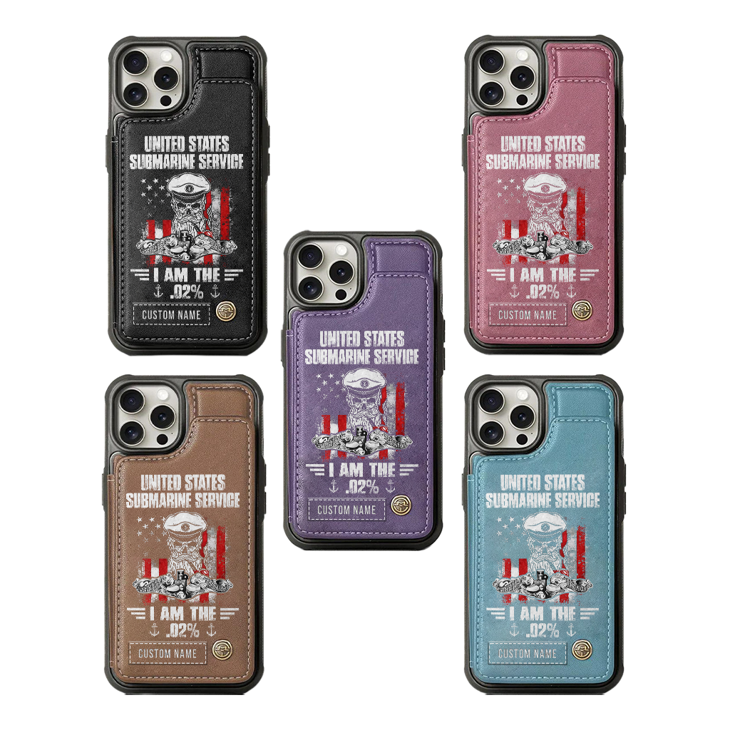 Personalizable Navy Submarine I'm The .02% Wallet Phone Case