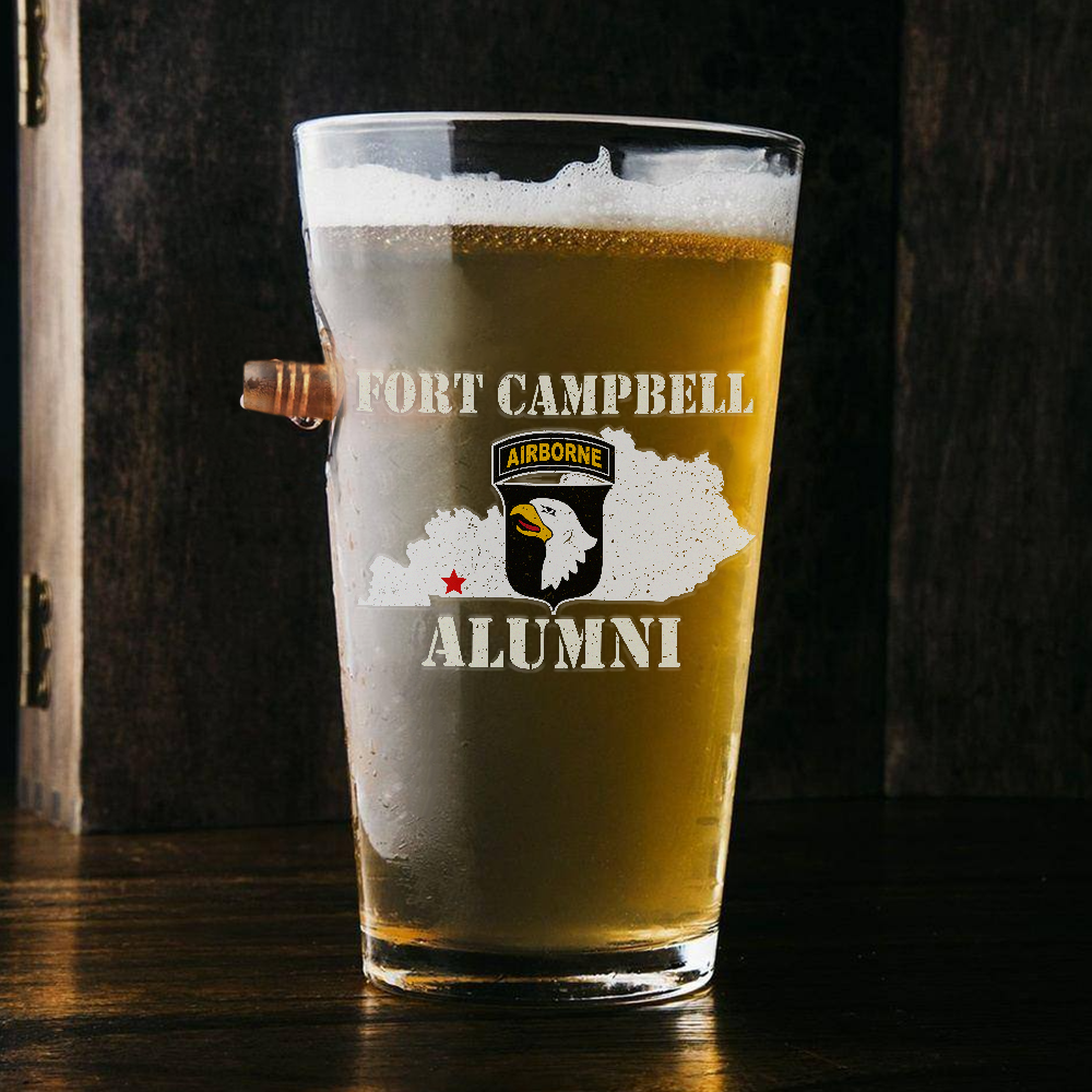 Fort Campbell Alumni Bullet Pint Glass