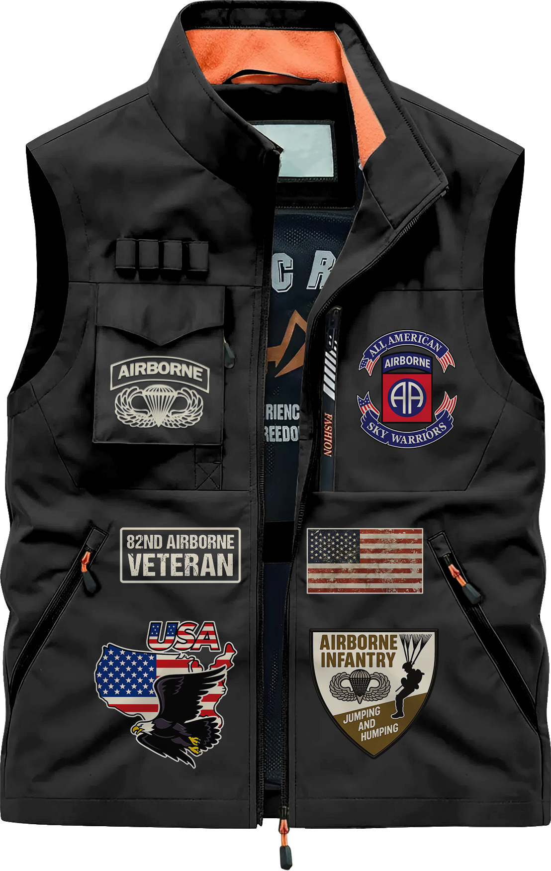 82nd Airborne Born At Benning Pocket Vest