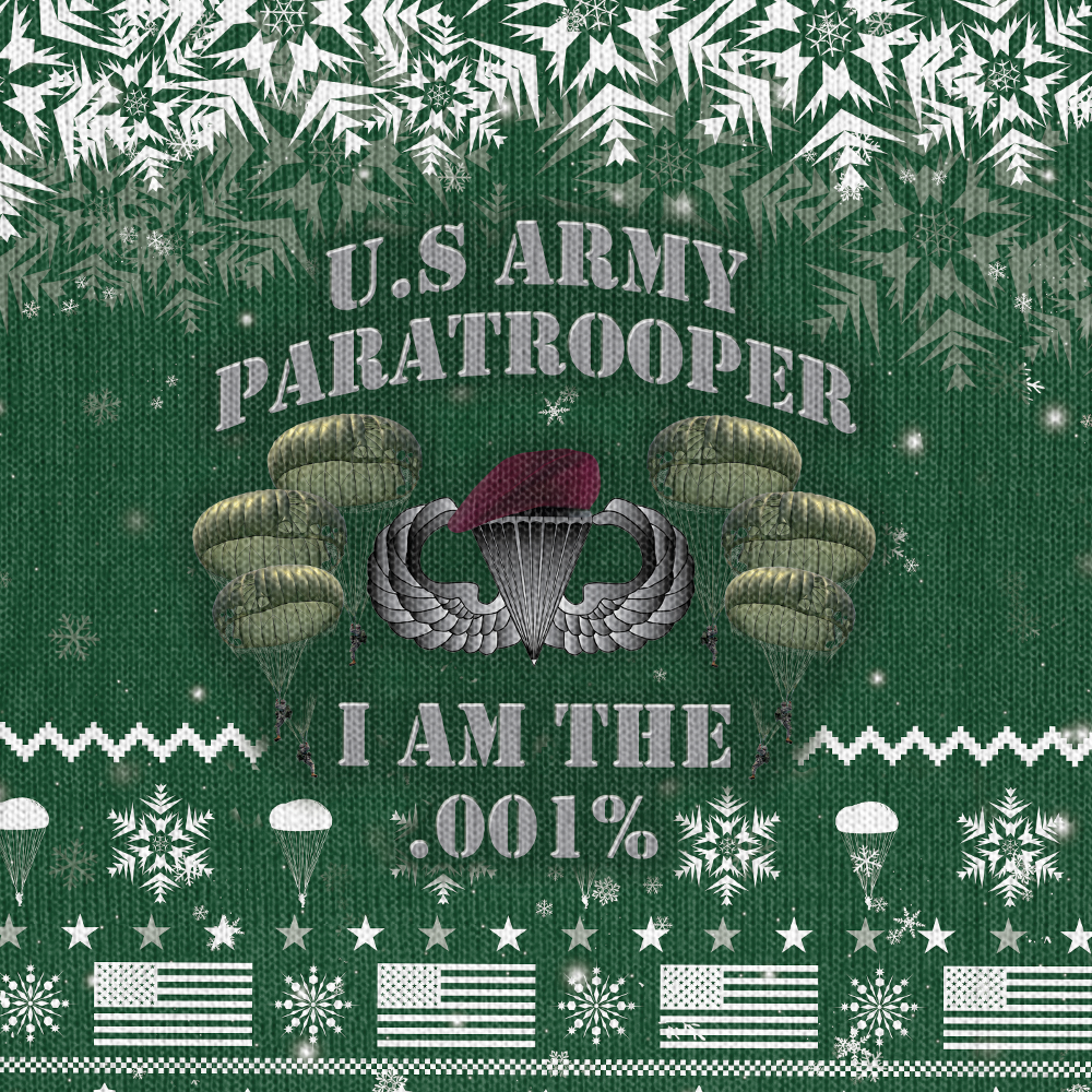 U.S Army Paratrooper I'm the .001% Knitted Sweatshirt