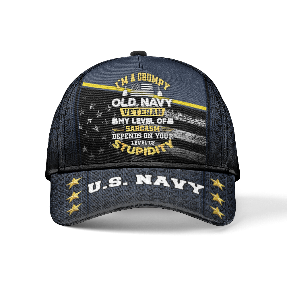 I'm A Grumpy Old Navy Veteran Classic Cap