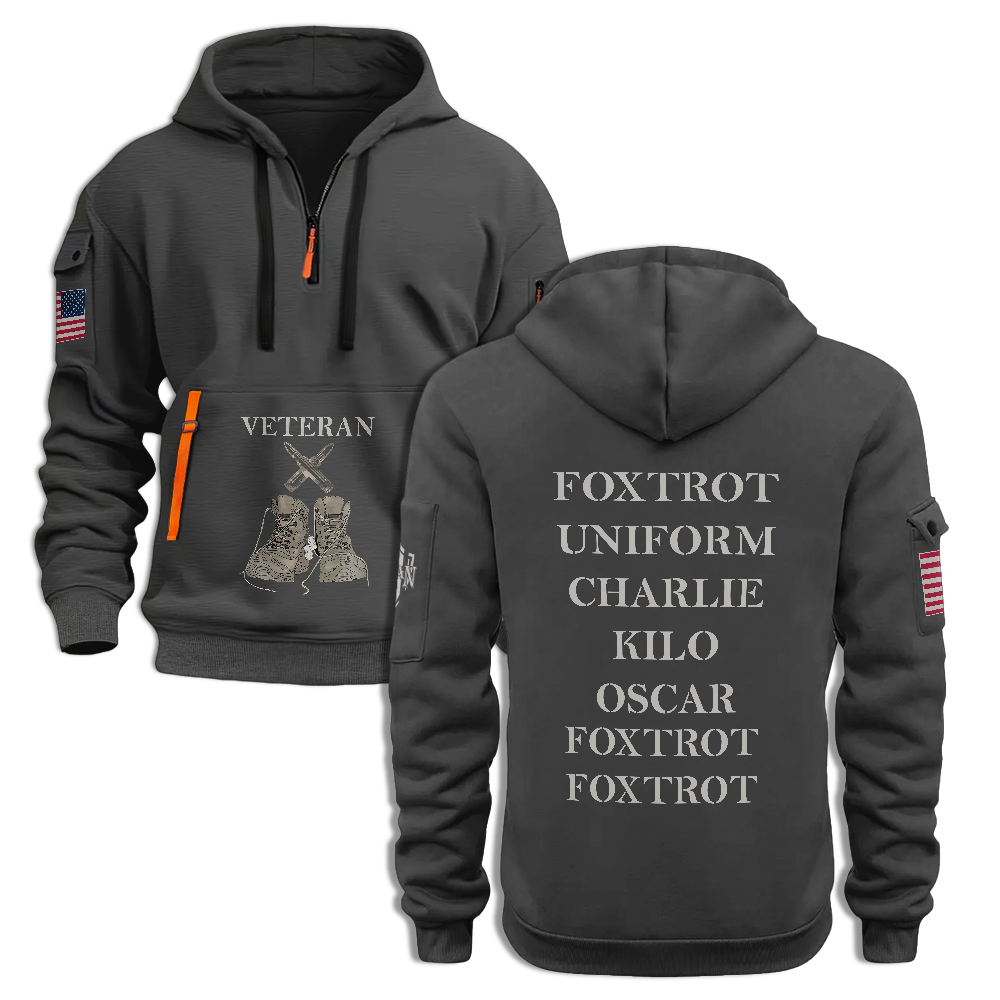 Veteran Foxtrot Uniform Quarter Zip Hoodie