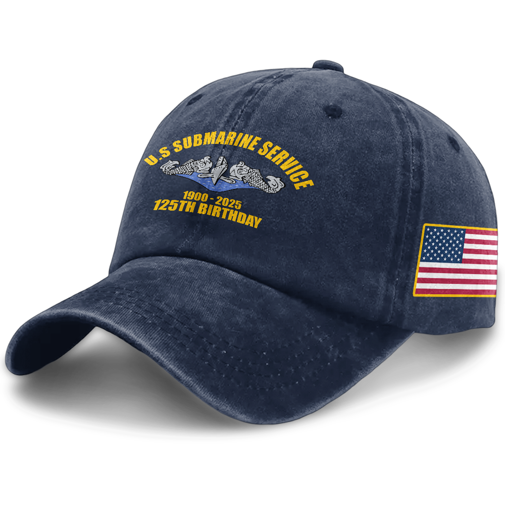 Navy Submarine 125th Birthday Washed Cap