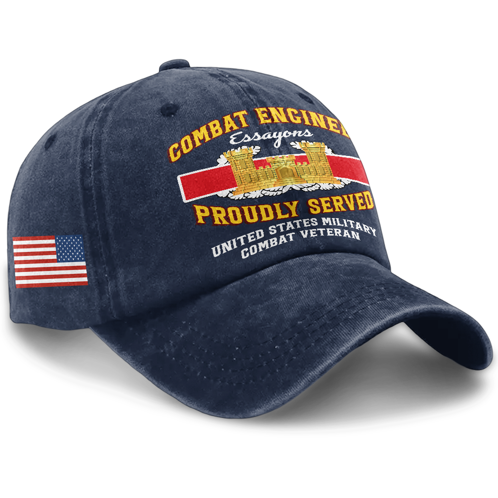 Personalizable Combat Engineer Washed Cap
