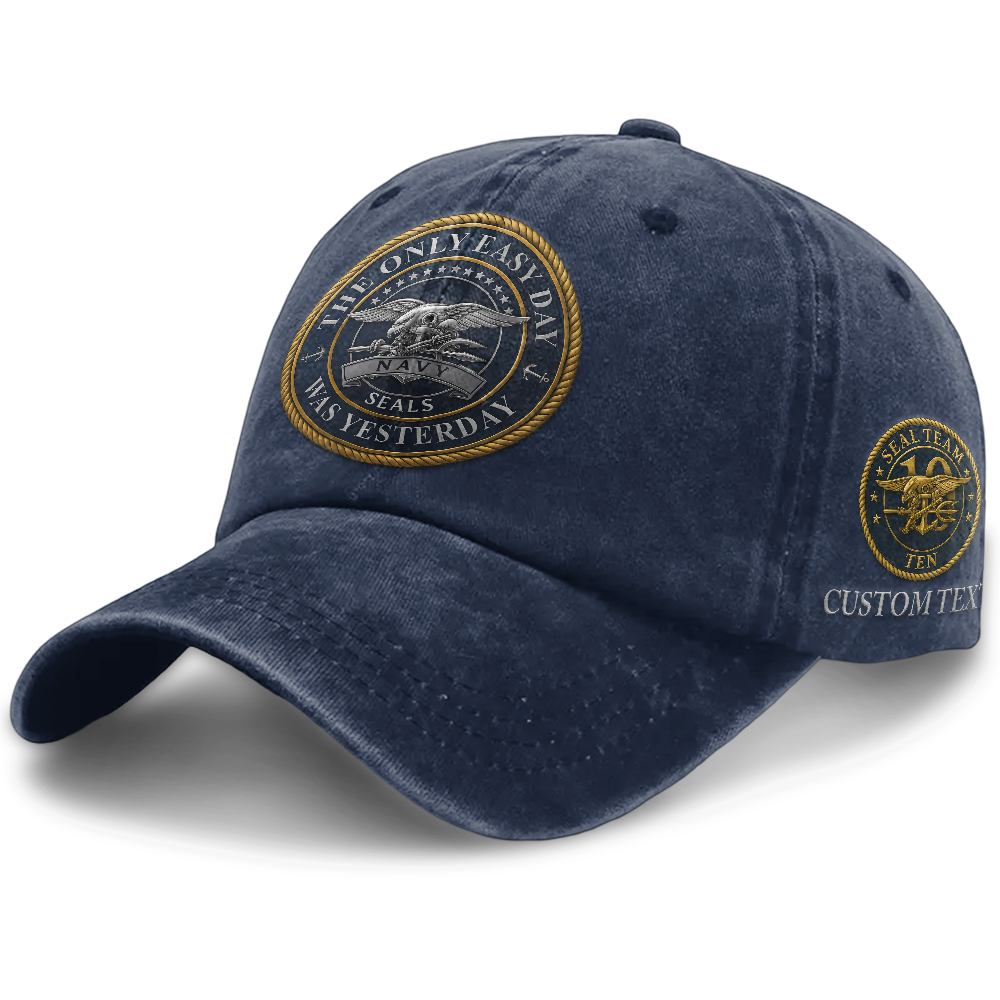 Personalizable Navy Seals Washed Cap