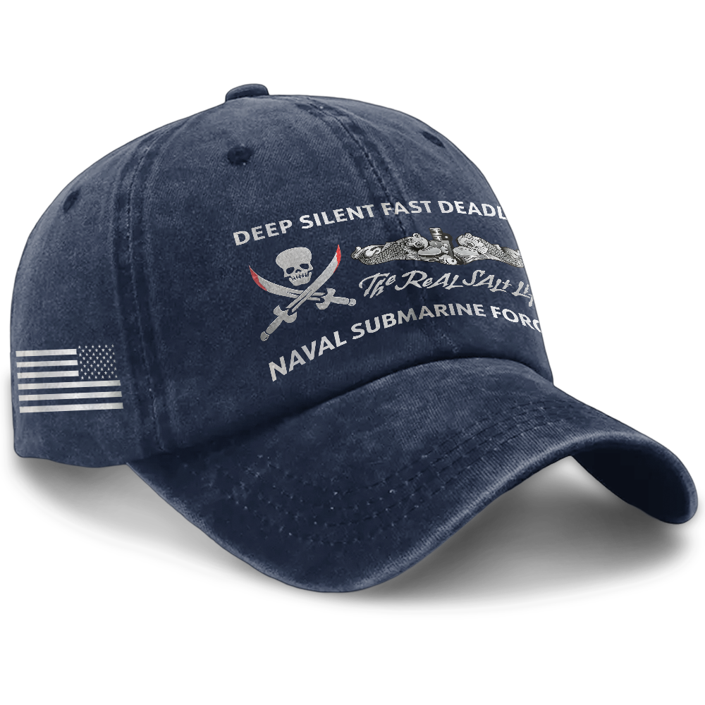 Navy Submarine Washed Cap