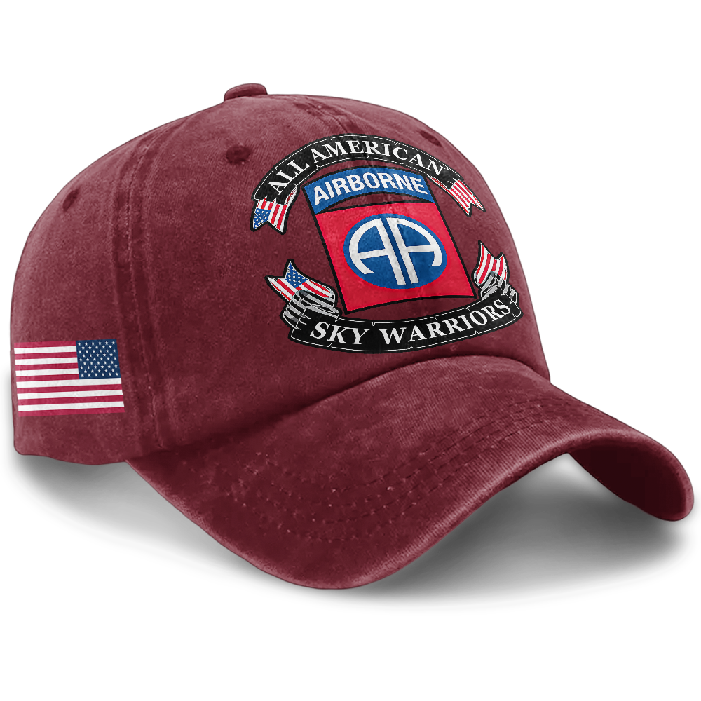 82nd Airborne Sky Warriors Washed Cap