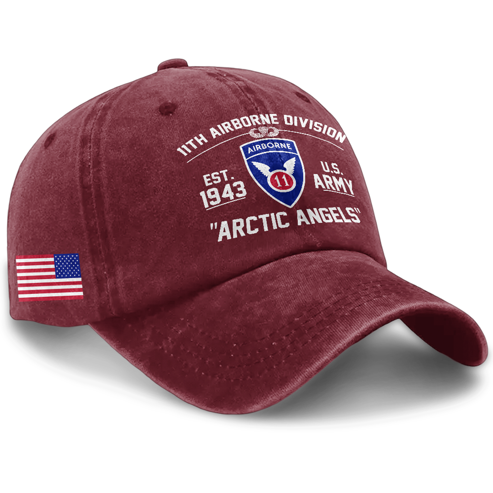 Personalizable 11th Airborne Division Washed Cap