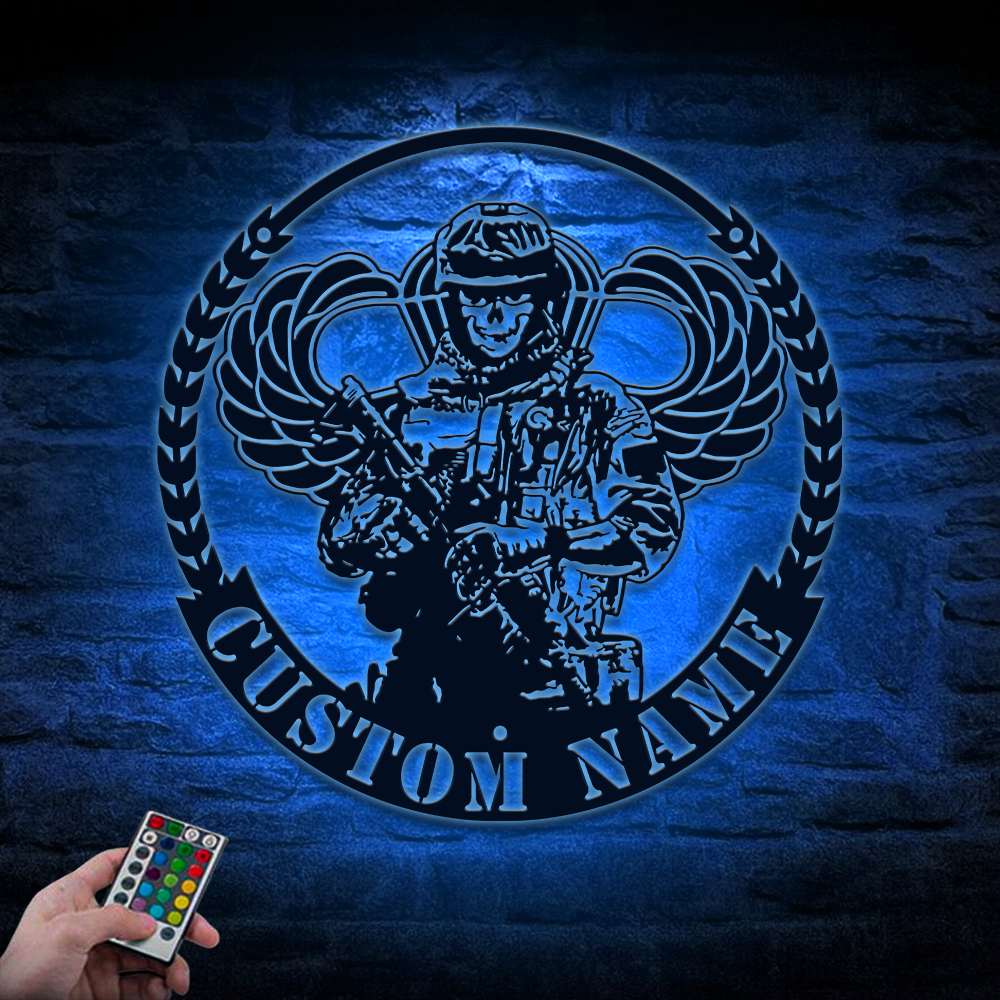 Personalized Airborne Metal Sign Wall Art