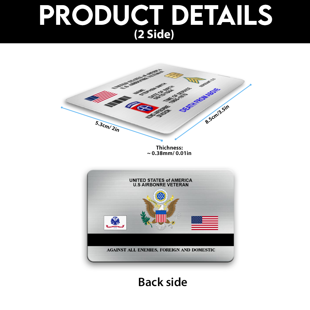 Personalizable Airborne Wallet Card