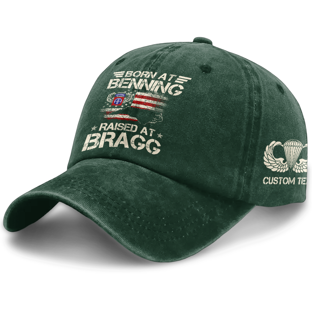 82nd Airborne Born At Benning Washed Cap