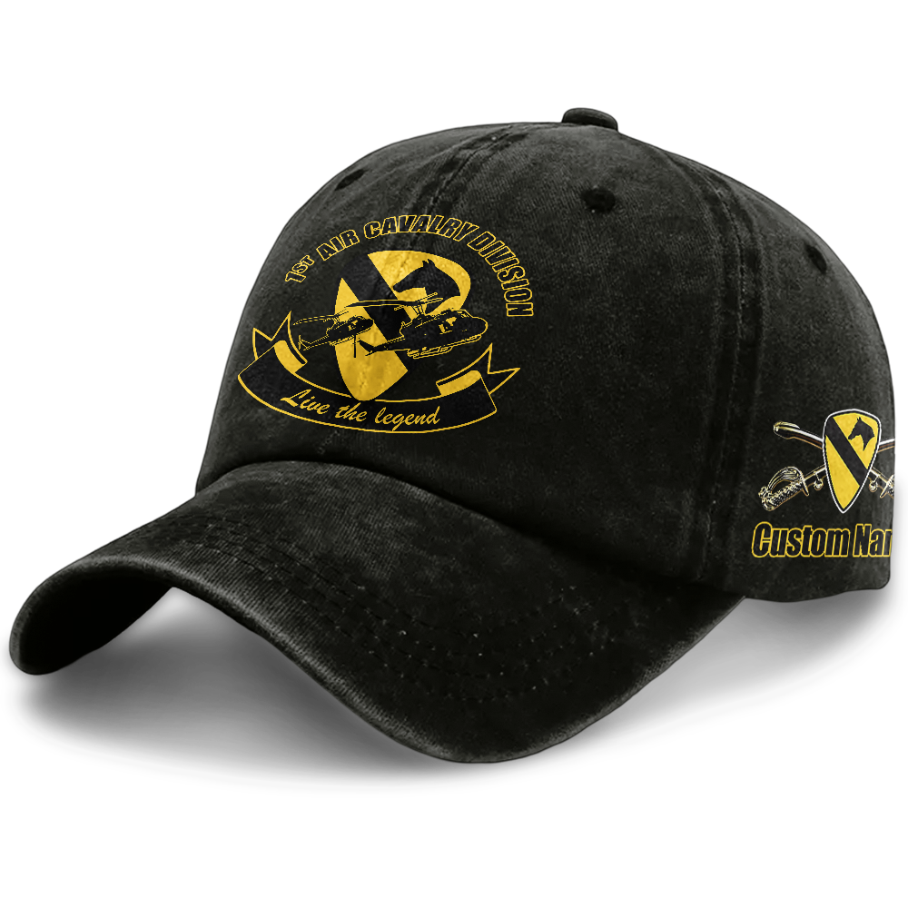 Personalizable Army 1st Cavalry Division Washed Cap