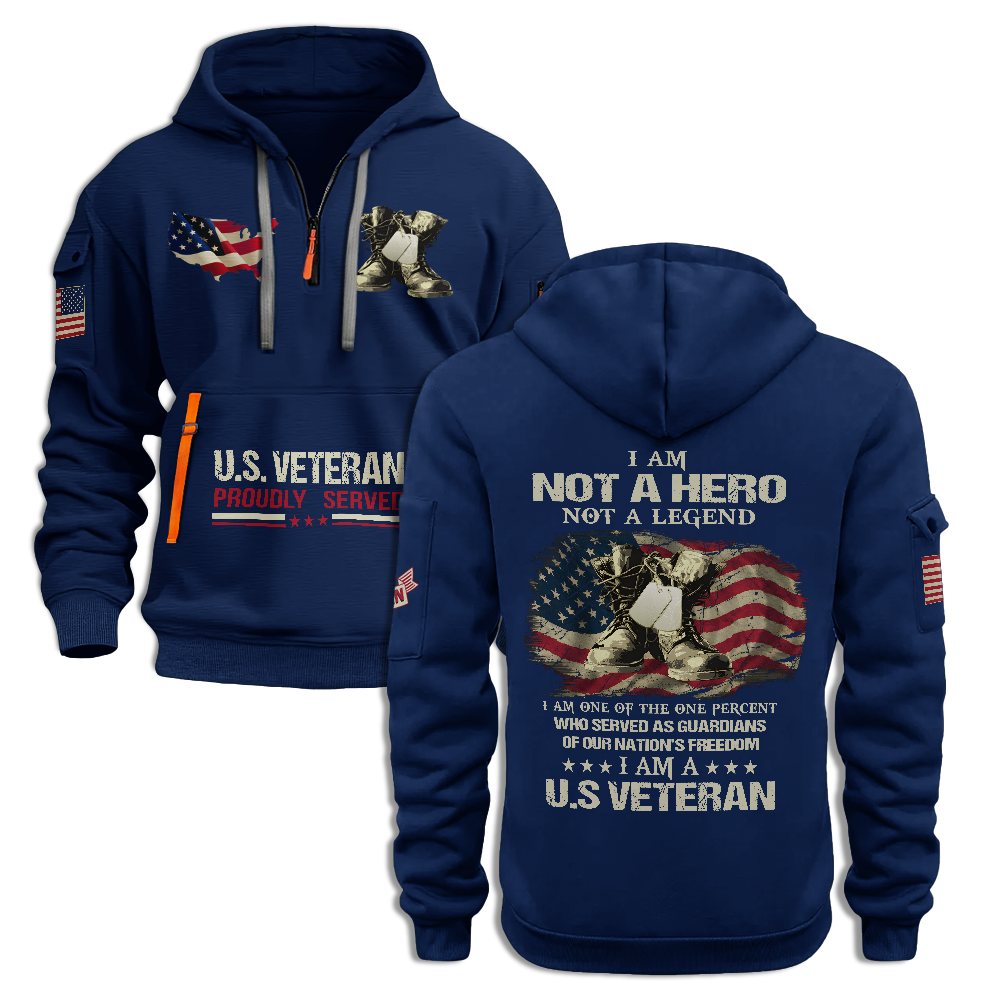 I'm A Veteran Quarter Zip Hoodie