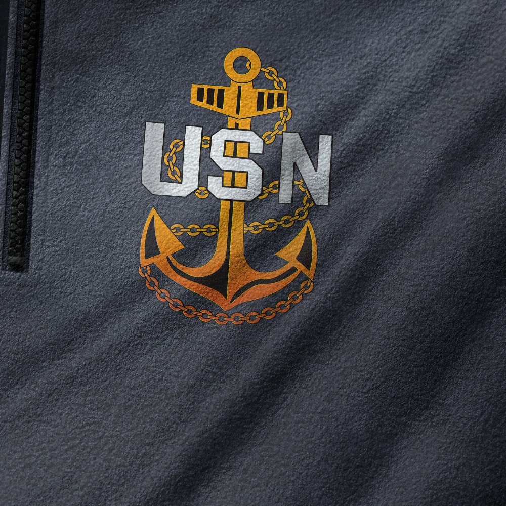 Navy I Walked The Walk In Dungarees Half-Zip Raglan Sweatshirt