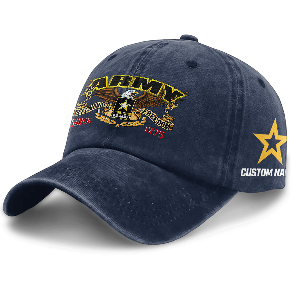 Personalizable Defending Freedom Since 1775 Washed Cap