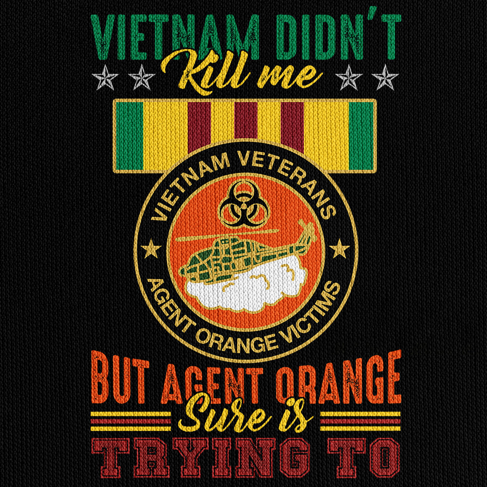 Agent Orange Vietnam Didn't Kill Me Quarter Zip Hoodie